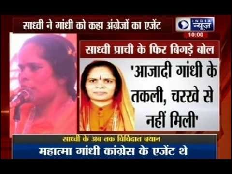 After Markandey Katju, VHP leader Sadhvi Prachi calls Mahatma Gandhi a British agent