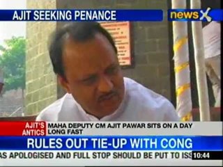 Ajit Pawar sits on a day long fast