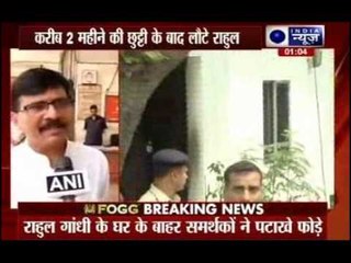 Rahul Gandhi returns India after 57-day absence, BJP mocks him