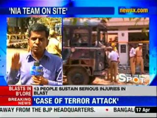 Bangalore blast: Forensic team reaches spot