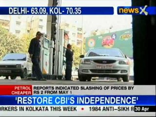 Petrol price slashed by Rs 3, effective from midnight