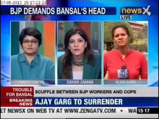 BJP protests in Chandigarh, demands Bansal's resignation