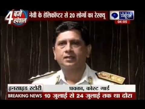 Navy rescues crew of sinking ship off Mumbai coast