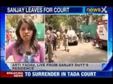 News X : Sanjay Dutt leaves for TADA Court - Part 1