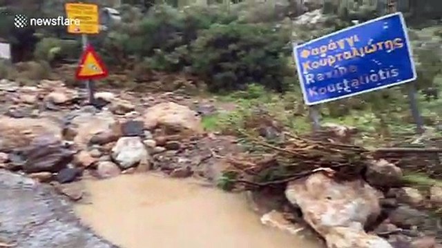 Flooding causes extensive damage across Crete