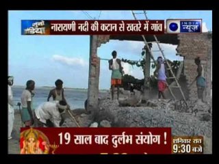 Blocked river in Nepal raises fear of flood in UP
