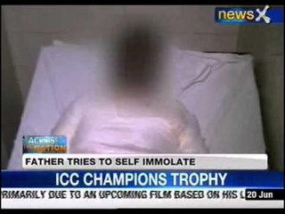 NewsX: Father tries to self immolate