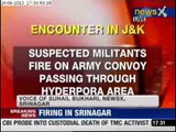 NewsX: Army convoy attacked by militants in Srinagar