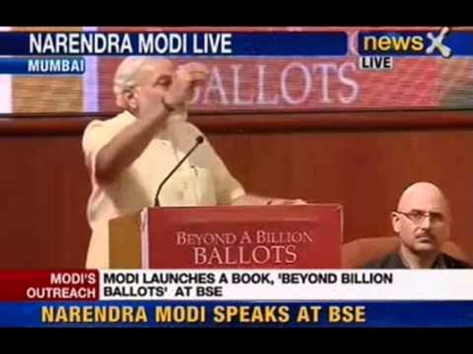 Narendra Modi speaks at Bombay Stock Exchange
