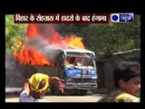 Massive protest erupted after a child was dragged to death by police bus in Rohtas, Bihar
