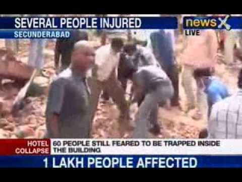 NewsX: Hotel collapses at Secunderabad, 8 killed, 60 trapped