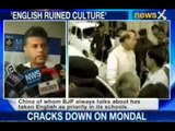 NewsX: English ruined Culture, says Rajnath Singh