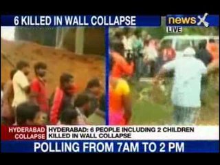 NewsX: Rescue operation underway at Hyderabad wall collapse site
