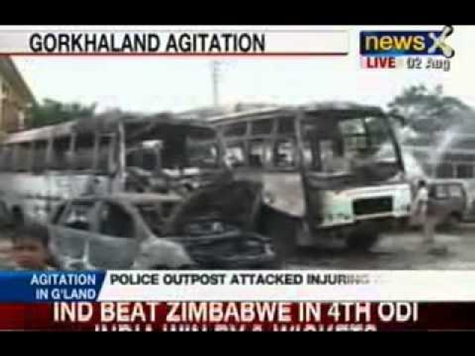 Gorkhaland stir: Home Guard set on fire in Darjeeling
