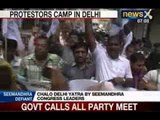 Telangana State: Seemandhar protesters Camp in Delhi to object Bifurcation AP