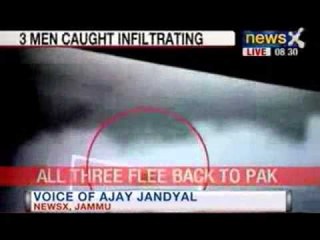 News X: Thermal images capture three men trying to infiltrate into India
