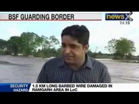 News X: LoC barbed wire washed away by flash floods