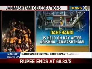 Скачать видео: NewsX : Women govindas break matki this dahi handi