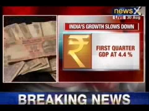 NewsX: India's GDP grows at 4.4% in June quarter