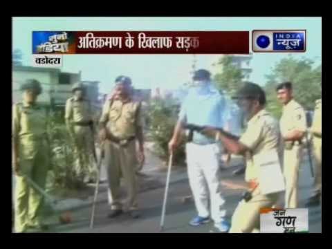 Two cops injured in protest against encroachment drive in Vadodara