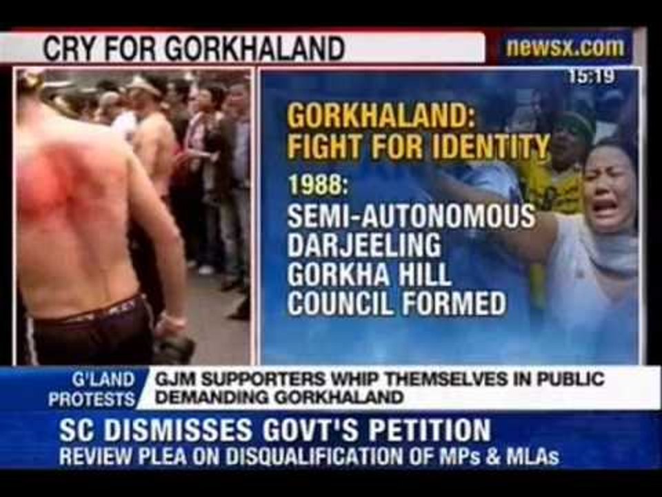 NewsX : Protestors out on street in Darjeeling for Gorkhaland