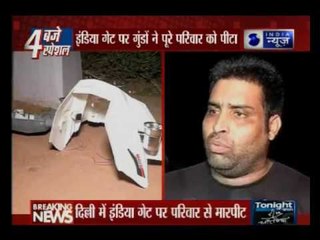 Family beaten up at India Gate by mob