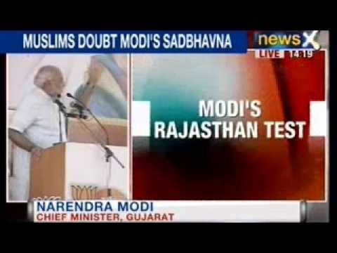 Narendra Modi for Prime Minister: Low turnout of Muslim supporters at Jaipur Rally