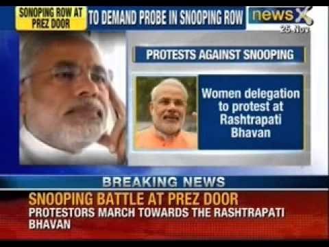 Protest against Narendra Modi in connection with Gujarat Snooping Case - News X