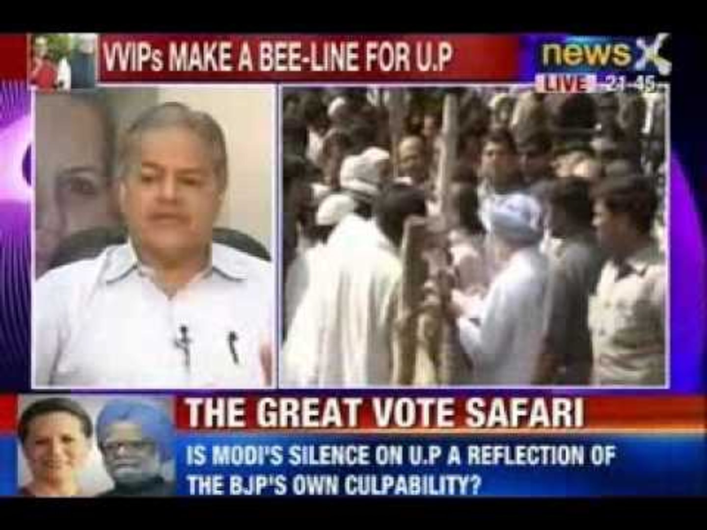 ⁣News X debate: Are visits of PM, Sonia and Rahul to Muzaffarnagar, political stunts