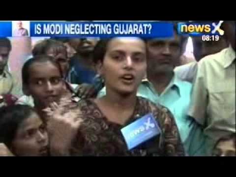 News X : Gujarat reels under Savage Floods while Modi flies away