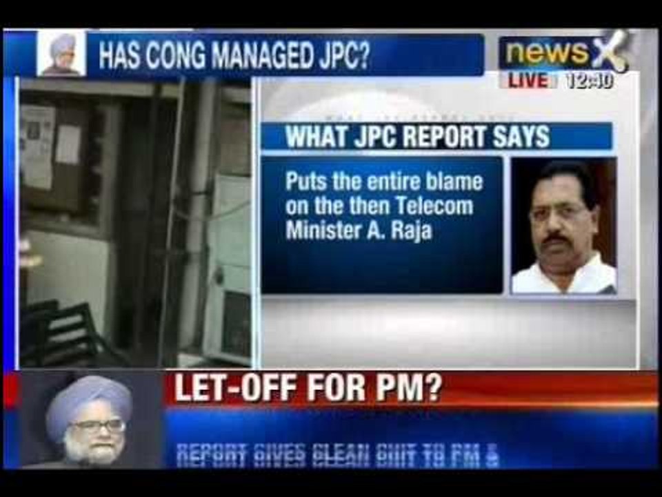 NewsX: JPC report on 2G scam adopted; gives cle...