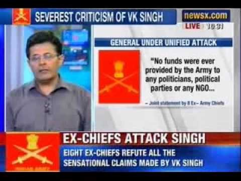 NewsX : Former army chiefs reject General VK Singh's claims on paying J&K ministers