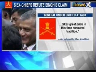 News X: Eight ex-army chiefs reject VK Singh's claims