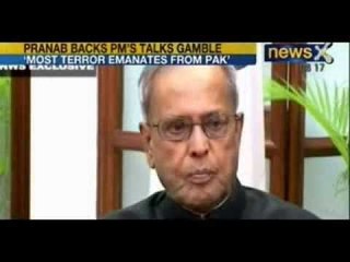 NewsX : Pranab backs PM's dialogue with Pakistan