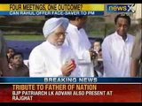 News X: Manmohan Singh and Sonia Gandhi pay tribute to Mahatama Gandhi on 2nd October