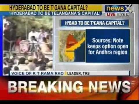 NewsX: Cabinet note On Telangana released, Hyderabad to be made Telangana s Capital