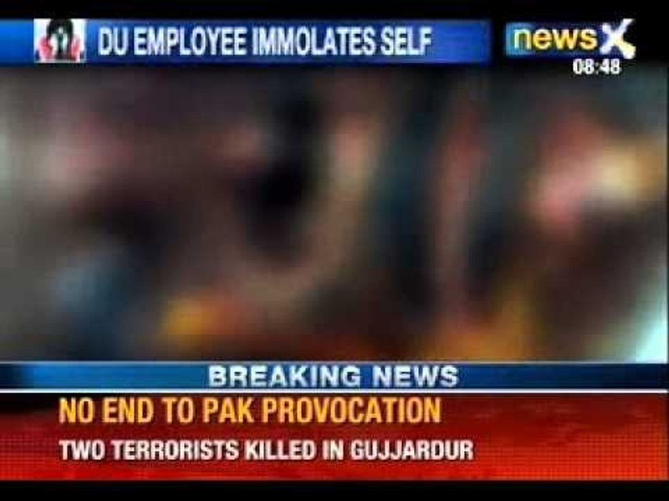 India Shamed : Caught on Camera - DU employee Immolates after being harassed
