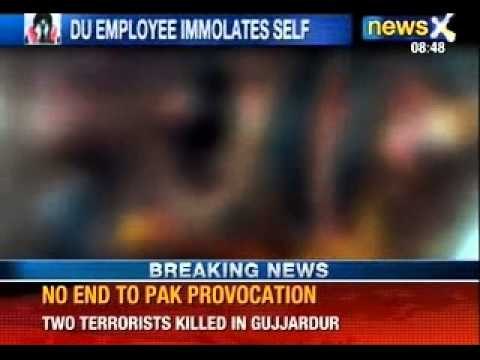 India Shamed : Caught on Camera - DU employee Immolates after being harassed