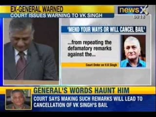 News X : Local court says making such remarks will lead to cancellation of VK Singh's bail