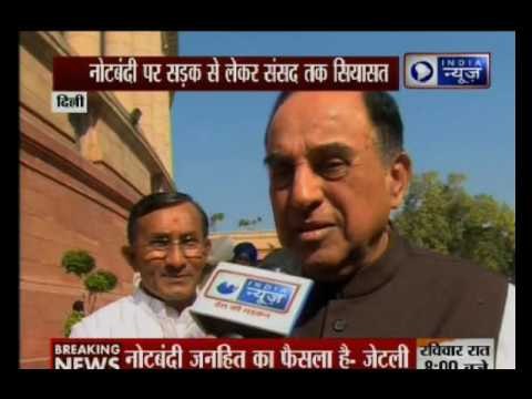 BJP leader Subramanian Swamy speaks exclusively to India News over demonetisation
