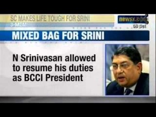 NewsX : N.Srinivasan cleared by Supreme Court to take charge as BCCI president