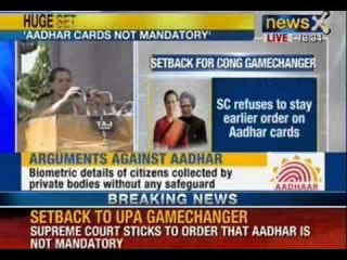 NewsX: Setback for Centre as SC maintains Aadhar card not mandatory