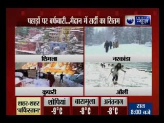 Heavy Snowfall disrupts life in North India