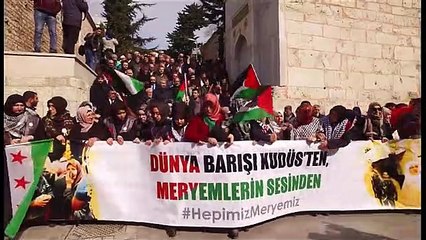 'Hepimiz Meryemiz' hareketi Mescid-i Aksa'nın kadın murabıtları için yürüdü