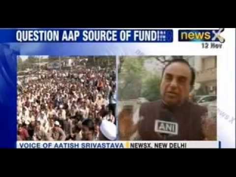 Subramanian Swamy attacks Kejriwal, AAP over funding row - NewsX