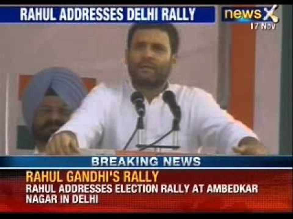 Rahul Gandhi addresses election rally at Ambedk...