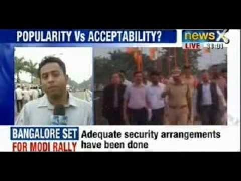 BJP Prime Ministrial Candidate Narendra Modi to address rally in Bangalore today - NewsX