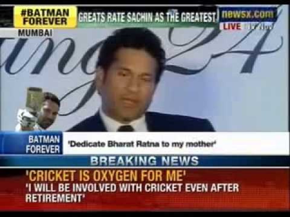 Sachin Tendulkar dedicates Bharat Ratna to his mother - News X