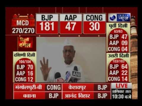 Delhi MCD Poll results: Aam Aadmi Party leaders lacking in action, says Anna Hazare