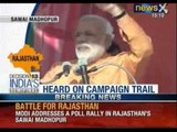 Narendra Modi addresses a poll rally in Rajasthan's Sawai Madhopur - News X